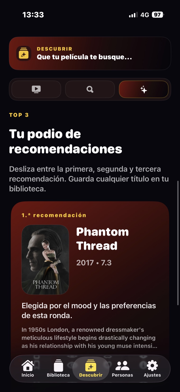 Recomendaciones personalizadas de NextFiction
